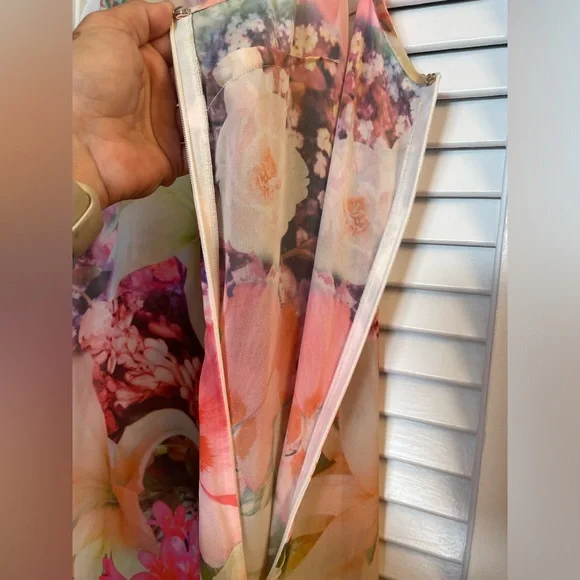 Bright & Vibrant Sheer,Unlined Maxi Tank Dress, Side Zip. Stunning! - Picture 3 of 13